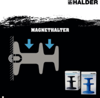 Halder 3688002 Mágneses fali tartó 1x10 - Kék