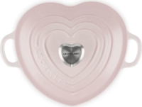 Le Creuset Heart Szív alakú Öntöttvas Sütőedény 20cm - Halvány rózsaszín