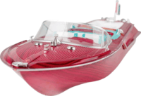 Carson RTR Bella Luisa 2,4G Távirányítós motorcsónak - Piros