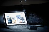 Ansmann Twinflex csíptetős LED Asztali Lámpa - Fekete/Ezüst