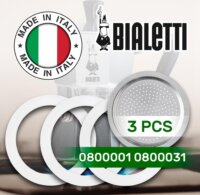 Bialetti Ricambi 3 db tömítés + 1 db szűrő 1 adagos Moka Express kotyogós kávéfőzőhöz