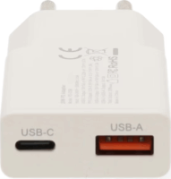 Nedis WCHA20WT USB-A / USB-C Hálózati Töltő Adapter 20W - Fehér