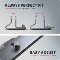 AXAGON STND-VG Függőleges Állítható Laptop és Tablet Állvány 17.3" - Szürke