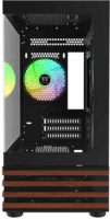 Thermaltake View 170 WS Micro Torony Számítógépház + 3db 120mm ventilátor - Fekete