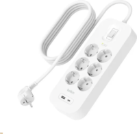 Belkin 250V Túlfeszültség védő elosztó 6 aljzatos 2m - Fehér