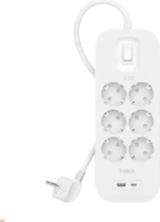 Belkin 250V Túlfeszültség védő elosztó 6 aljzatos 2m - Fehér