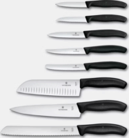 Victorinox Classic Rozsdamentes acél késkészlet 8 darabos - Fekete / Barna
