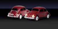 Carson RTR VW Bogár Beetle Távirányítós autó LED fénnyel 2,4G 1:87 - Piros