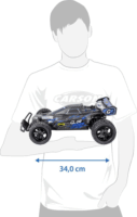 Carson RTR Glow Rider 2,4G Távirányítós autó 1:12 - Kék