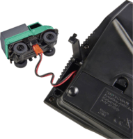 Carson RTR MB Unimog Távirányítós teherautó utánfutóval és LED fénnyel 2,4G 1:87 - Zöld