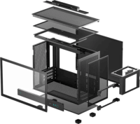 DeepCool CH160 Plus Mini Torony Számítógépház - Fekete