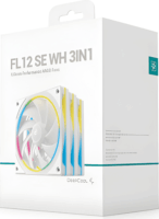 DeepCool FL12 SE WH 120x120x25 PWM ARGB LED Rendszerhűtő ventilátor 3db - Fehér