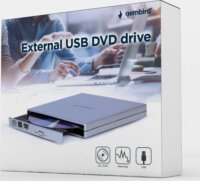 Gembird DVD-USB-021-SV Külső USB 2.0 Slim DVD író - Ezüst