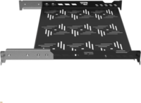 Stalflex B-RSA19-1U-350B Rackszekrény polc 19" / 1U / 35 cm - Fekete (Úracsomagolt)