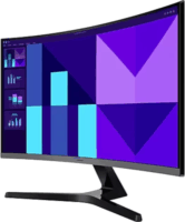 Samsung 27" LS27D392GAUXEN 16:9 FullHD VA Ívelt Monitor - Fekete