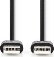 Nedis CCGL60001BK20 USB-A Apa 2.0 - USB-A Apa 2.0 Adatkábel 2m - Fekete