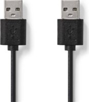 Nedis CCGL60001BK20 USB-A Apa 2.0 - USB-A Apa 2.0 Adatkábel 2m - Fekete