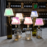 REV LED Cristal Akkus Palackba dugható Asztali Lámpa 13,8 cm - RGBW