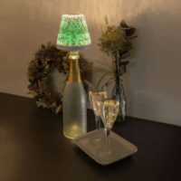 REV LED Cristal Akkus Palackba dugható Asztali Lámpa 13,8 cm - RGBW