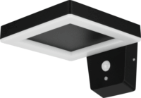 REV Napelemes LED kültéri fali lámpa mozgásérzékelővel - Fekete