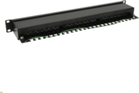 Walisec PP-P6S2401 19" Cat.6 Patch Panel 24 port - Fekete