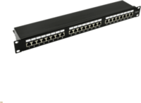 Walisec PP-P6S2401 19" Cat.6 Patch Panel 24 port - Fekete
