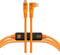 Tether Tools TetherPro Optima 10G USB-C apa - USB-C apa 90° 3.2 Adatkábel 3m - Narancssárga