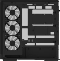 AeroCool P500A Midi Torony Számítógépház + 4db 120 mm ARGB ventilátor - Fekete