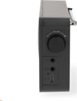 Nedis RDFM2225BK Hordozható Rádiós ébresztőóra Digitális kijelzővel - Fekete