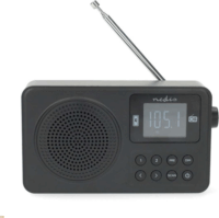 Nedis RDFM2225BK Hordozható Rádiós ébresztőóra Digitális kijelzővel - Fekete