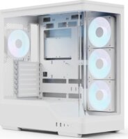 AeroCool P500A Midi Torony Számítógépház + 4db 120 mm ARGB ventilátor - Fehér