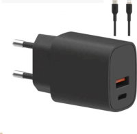 BlackBird USB-A / USB-C Hálózati Adapter 25W + Lightning kábel 1m - Fekete
