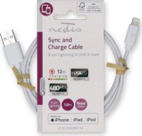 Nedis Lightning to USB-A iPhone Adat és töltőkábel 1m - Fehér
