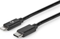 Nedis Lightning to USB-C iPhone Adat és töltőkábel 1m - Fekete