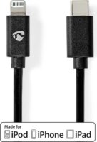Nedis Lightning to USB-C iPhone Adat és töltőkábel 1m - Fekete
