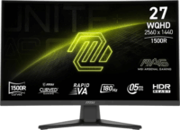 MSI MAG 27" 275CQFDE 16:9 WQHD Rapid VA LED Ívelt Gaming Monitor - Fekete