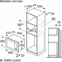 Bosch BFL623MB4 Beépíthető Mikrohullámú Sütő 20L 800W - Fekete