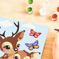 Ravensburger 25889 CreArt Vidám szarvas festőkészlet 18x24cm