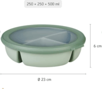 Mepal 106219078700 Műanyag 3 rekeszes ételtároló 1L - Mályva