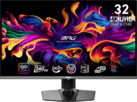MSI MPG 31.5" 321URXDE 16:9 4K UHD QD-OLED Gaming Monitor - Fekete