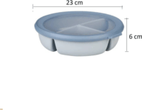 Mepal 106219015700 Műanyag 3 rekeszes ételtároló 1L - Kék