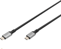 Digitus USB-C Apa - USB-C Apa 4.0 Adat és Töltőkábel 60 Watt 3m - Fekete