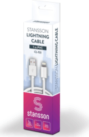 Stansson CL-153 Lightning iPhone Adat- és Töltőkábel 1m - Fehér
