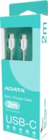 ADATA USB-C apa - USB-C apa 2.0 Adat és Töltőkábel 2m - Fehér