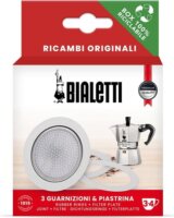 Bialetti Ricambi Moka 3-4 adagos kotyogós kávéfőzőhöz 3 db tömítés + 1 db szűrő