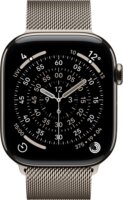 Apple Watch Series 11 Titán 46mm Cellular 4G/LTE OLED Okosóra M/L Milánói Szíjjal - Ezüst