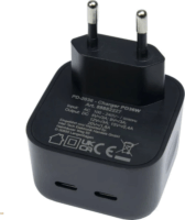 Inter-Tech 2x USB-C Hálózati Gyorstöltő Adapter 36W - Fekete