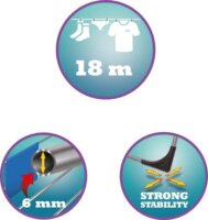 LAMART LT8103 FLOVI Összecsukhato Ruhaszárító állvány 18m - Ezüst