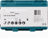 Makita D-75677 Ø 6-19 mm HSS Hatszögletes szár Fafúró készlet (5db/csomag)