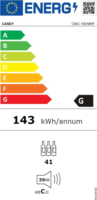 Candy CWC 150 MHF Szabadonálló Borhűtő 41 palack 121L - Fekete
